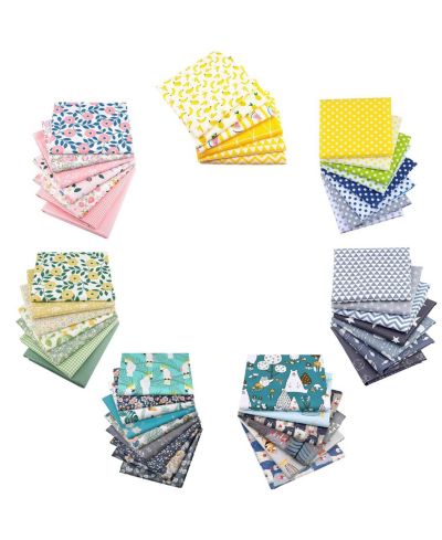 GNUADZ 50pcs 10" Cotton Fabric Squares Floral Patchwork Quilting DIY Craft
