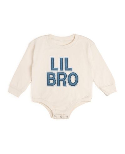 Ромпер Sweet Wink Baby Boys Lil Bro Embroidered Patch Long Sleeve