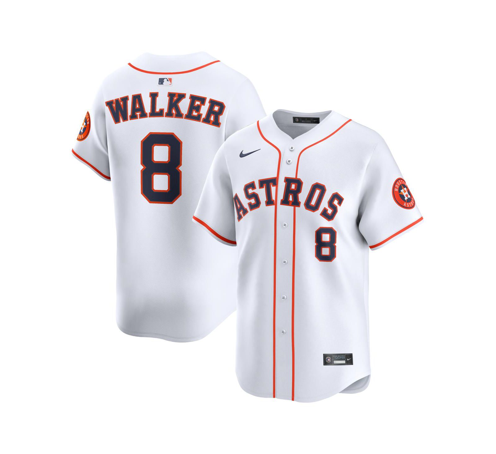 Nike Men's Christian Walker White Houston Astros Home Limited Player Jersey