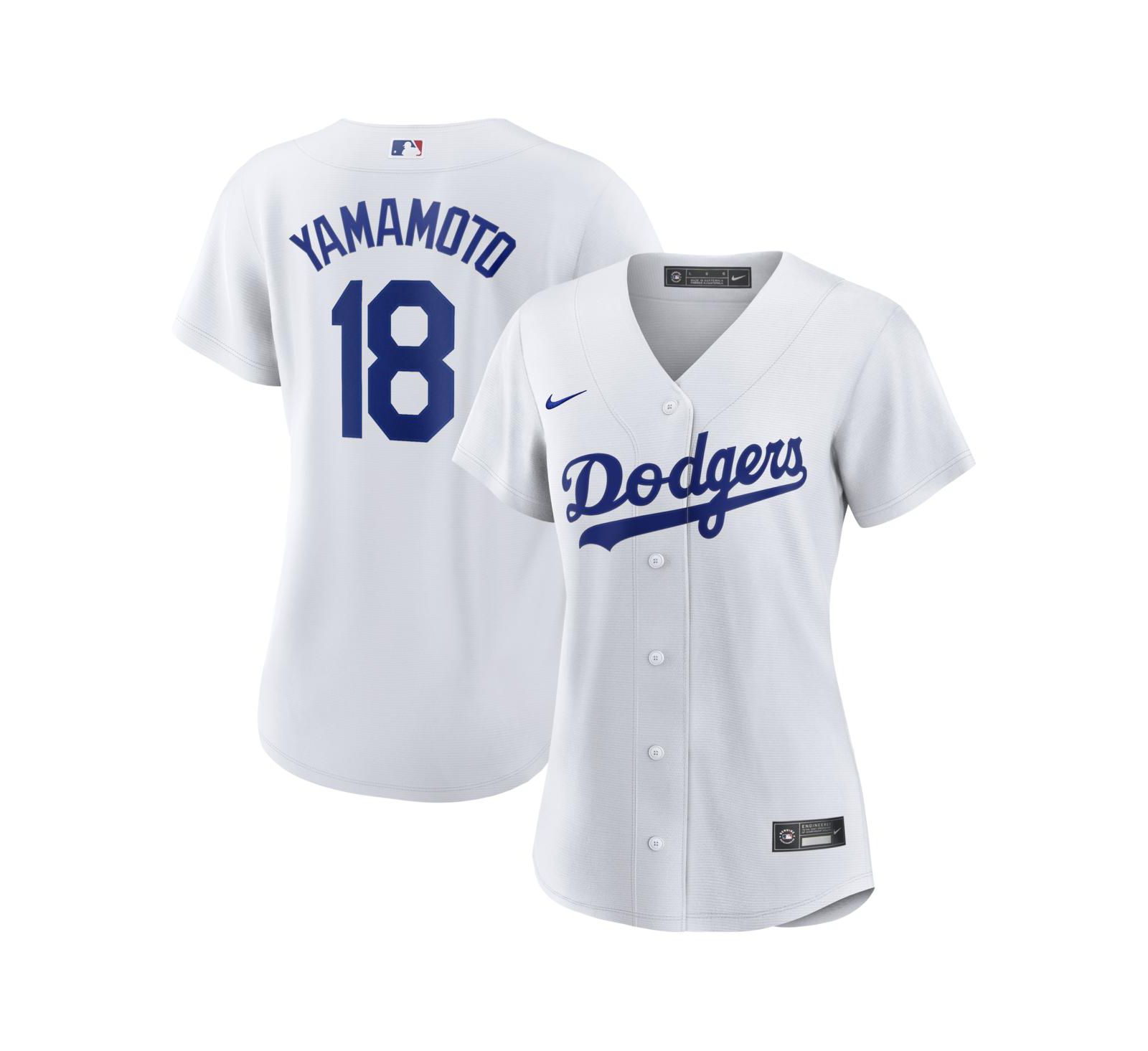 Nike Женская джерси Los Angeles Dodgers Yoshinobu Yamamoto White