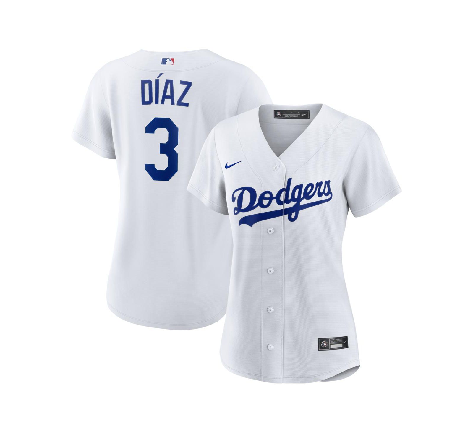Женская джерси Nike Edwin Díaz White Los Angeles Dodgers Home Replica
