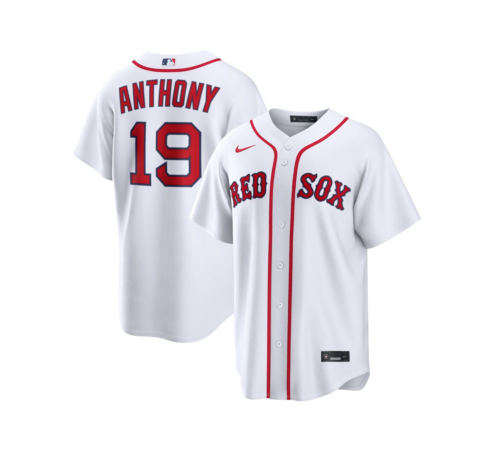 Мужская джерси Nike Roman Anthony White Boston Red Sox Home Replica