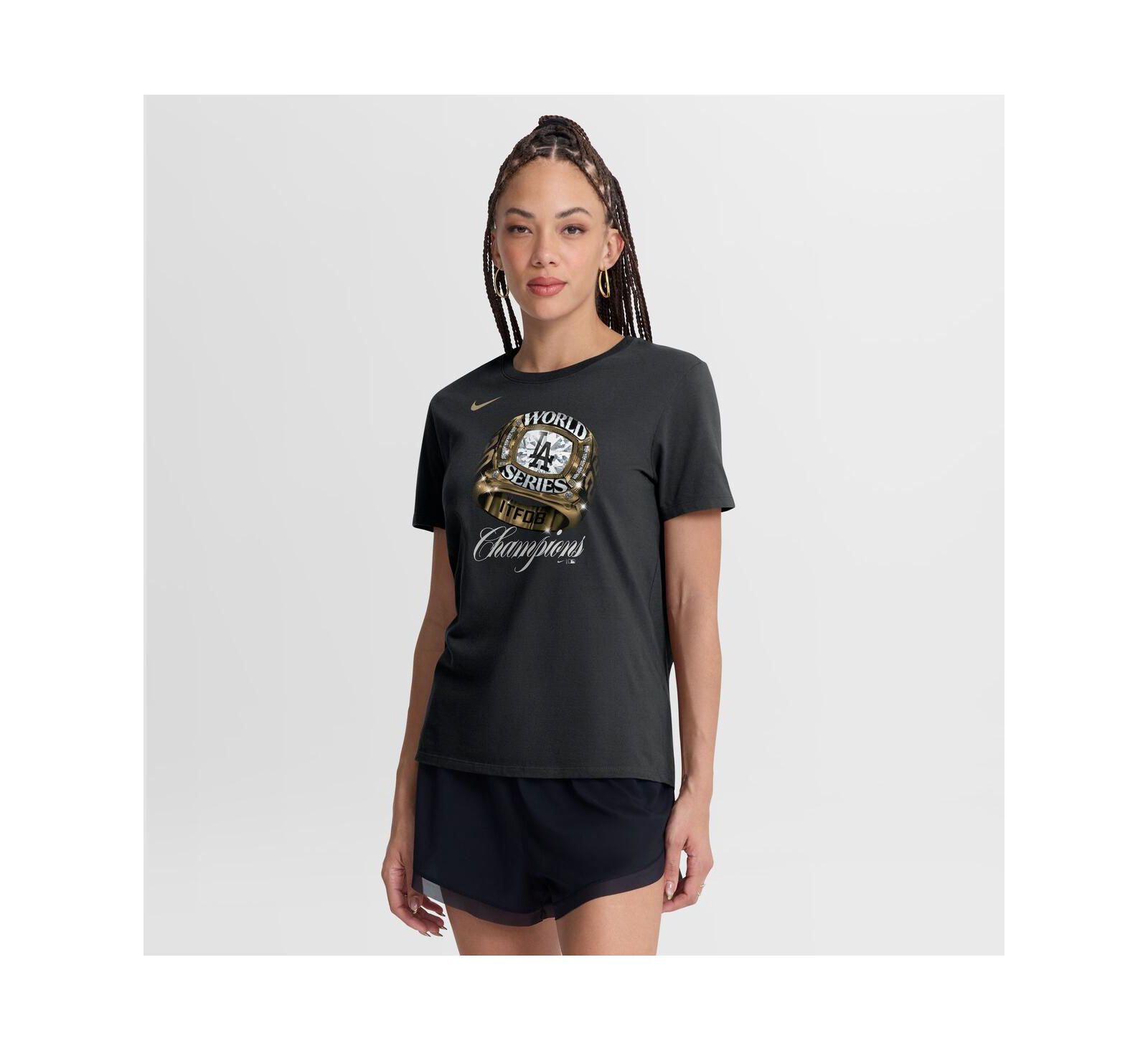Nike Women's Black Los Angeles Dodgers 2026 Gold Collection Graphic T-Shirt
