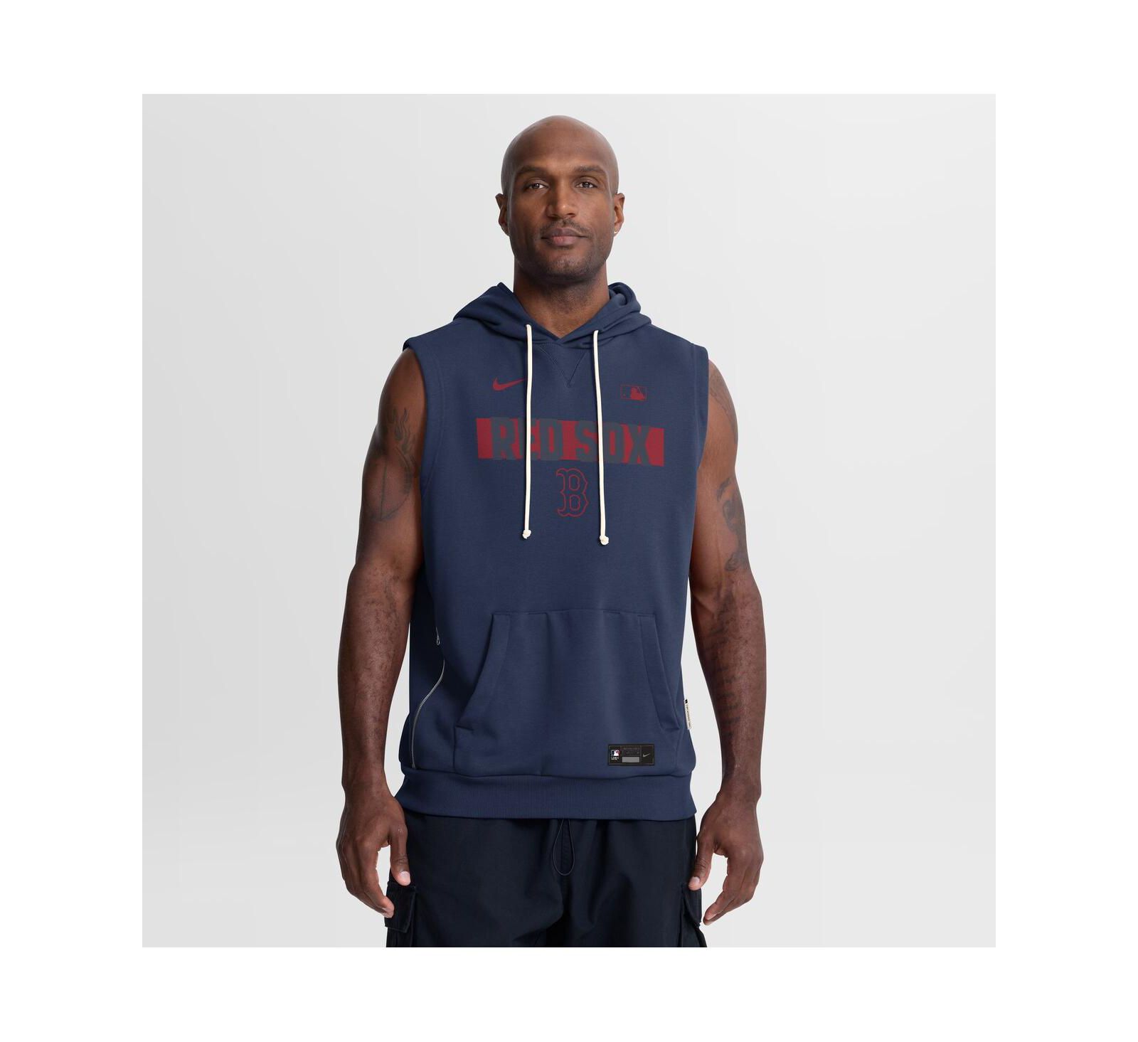 Nike Мужской бесрукавный худи Dri-FIT Boston Red Sox Authentic Collection Standard Issue Navy