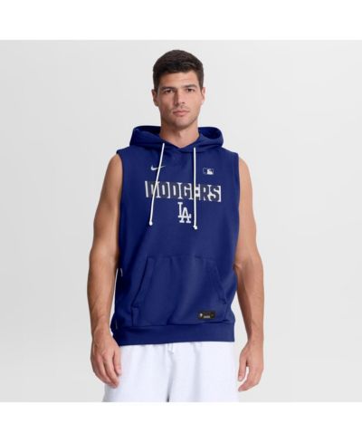 Nike Men's Royal Los Angeles Dodgers Authentic Collection Standard Issue Dri-FIT Sleeveless Hoodie