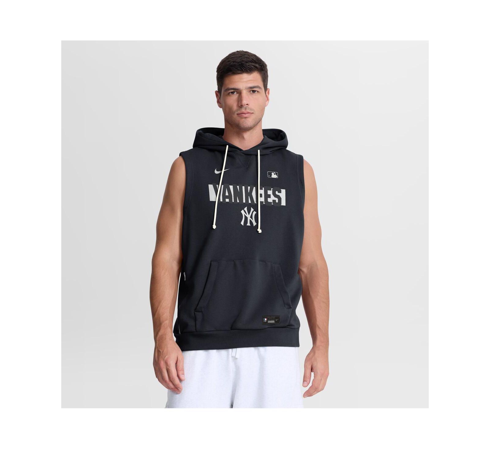 Nike Men's Navy New York Yankees Authentic Collection Standard Issue Dri-FIT Sleeveless Hoodie