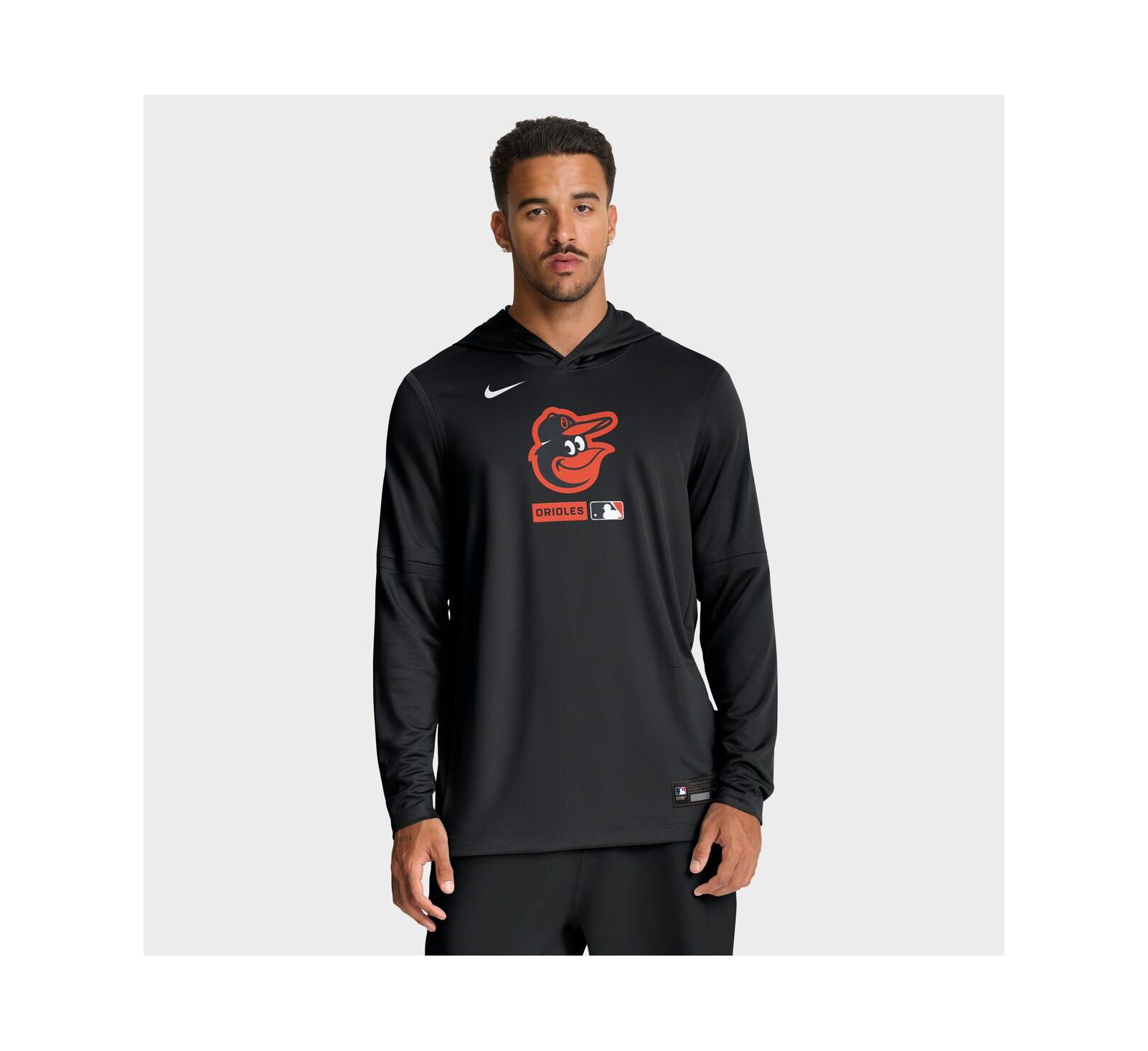Nike Men's Black Baltimore Orioles Authentic Collection Dri-FIT Long Sleeve Hoodie