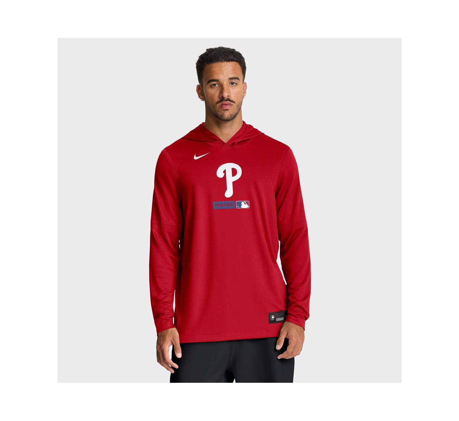 Nike Men's Red Philadelphia Phillies Authentic Collection Dri-FIT Long Sleeve Hoodie