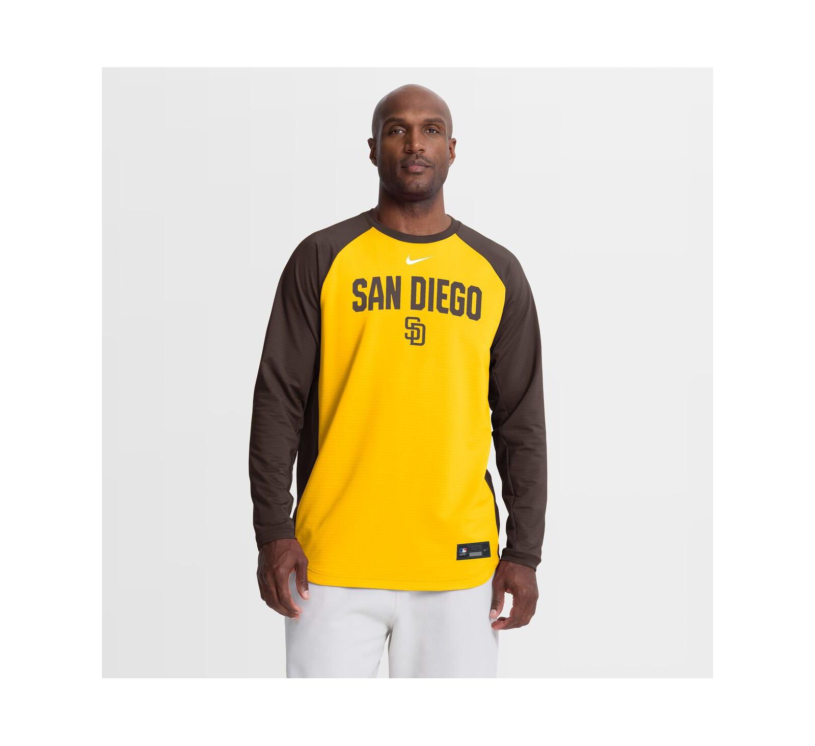 Мужское свитшот Nike Dri-FIT, коллекция San Diego Padres, золотистый цвет