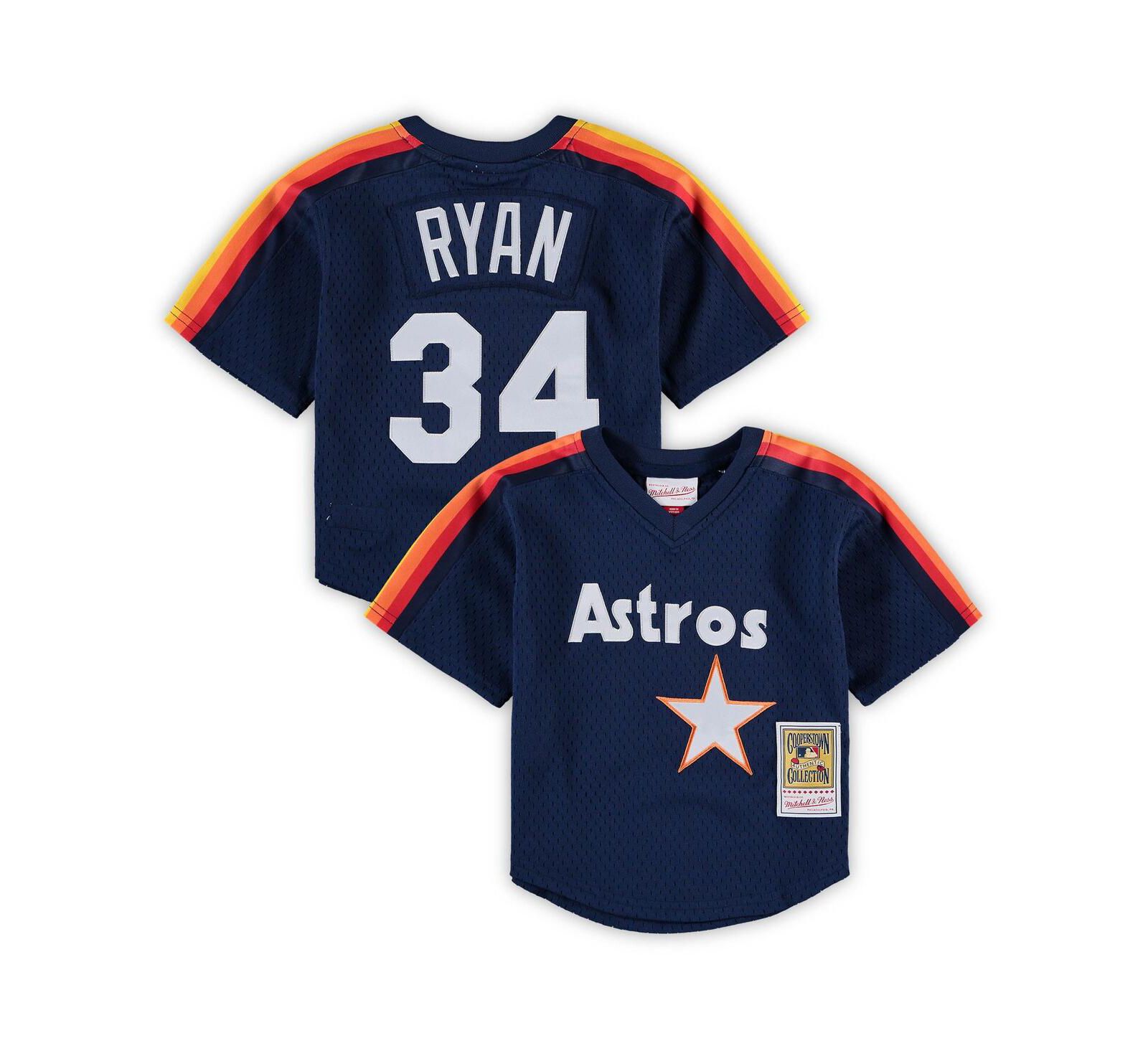 Детская джерси Mitchell & Ness Nolan Ryan Houston Astros, сетка, для тренировок
