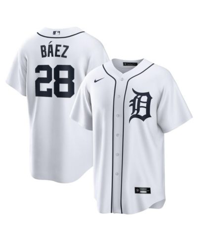 Джерси Nike Men's Javier Baez White Detroit Tigers Home Replica Player