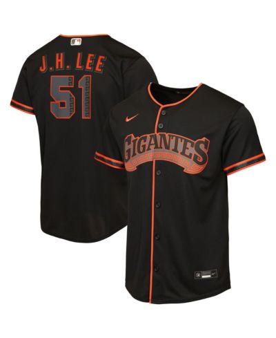 Nike джерси Nike Big Boys and Girls Jung Hoo Lee Black San Francisco Giants Alternate 2 Replica