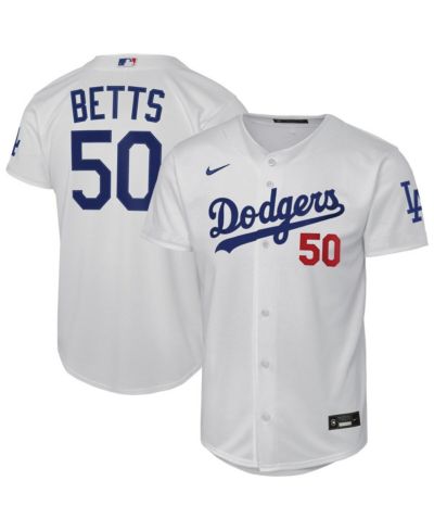 Nike Big Boys and Girls Mookie Betts White Los Angeles Dodgers Home Stadium Jersey