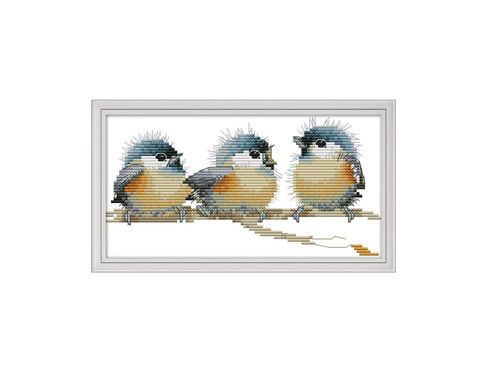 Набор для вышивания крестиком GNUADZ Three Birds, DIY аксессуары, подарок на Рождество