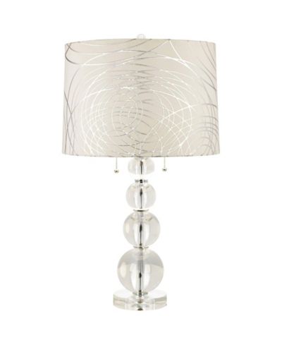 Vienna Full Spectrum Modern Table Lamp 26.5" High Clear Crystal Stacked Spheres