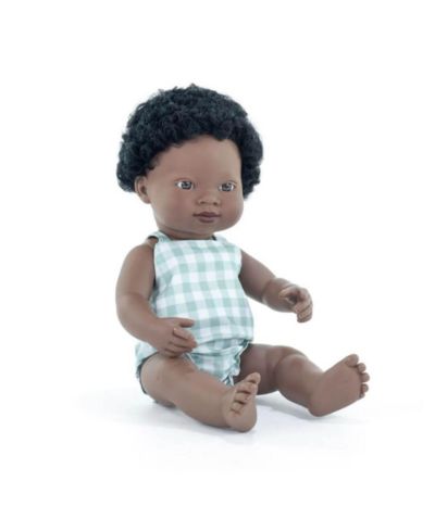 Miniland My Friends & Me 15" Anatomically Correct Soft Vinyl Baby Doll, Ages 10 months+