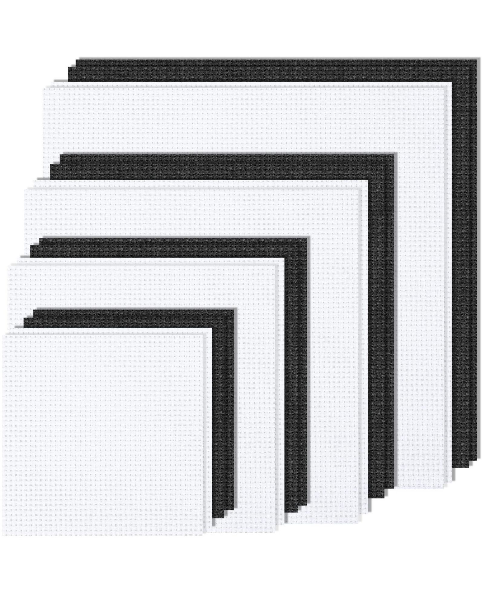 GNUADZ 16 PCS 14 CT Cross Fabric Aida Cloth Craft Embroidery Classic Reserve Home Diy Handmade Needlework Decoration