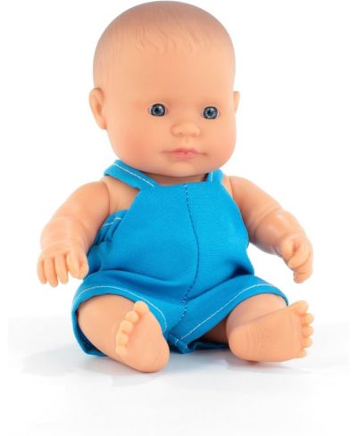 Miniland My Friends & Me 8 1/4" Articulated Baby Boy Doll, Ages 10 Months+
