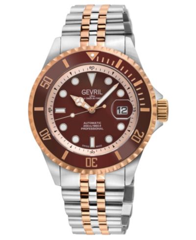 Мужские часы Gevril Wall Street Swiss Automatic Two-Tone