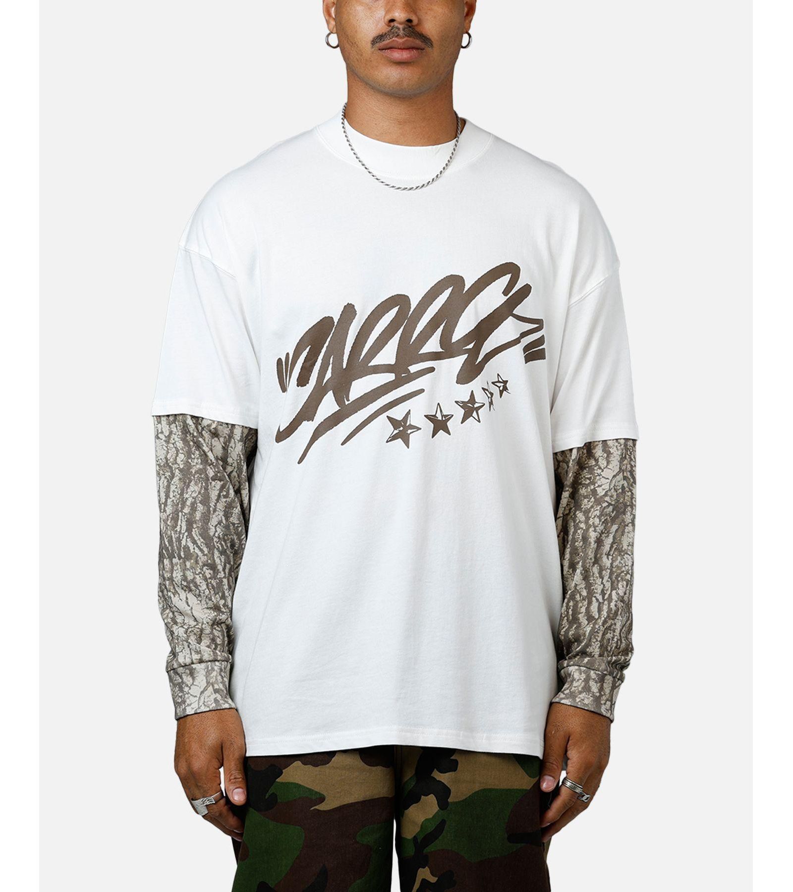 CARRE Men's Graffiti Layered Long Sleeve T-Shirt