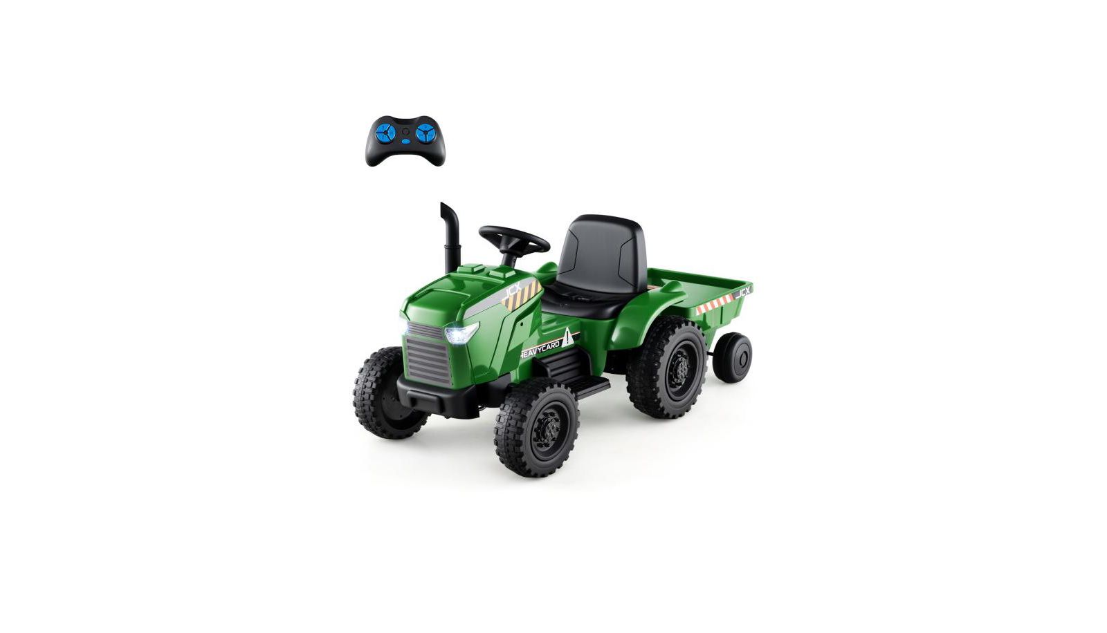 Трактор HONGGE 12V 2-in-1 Kids Ride On Grayish Green