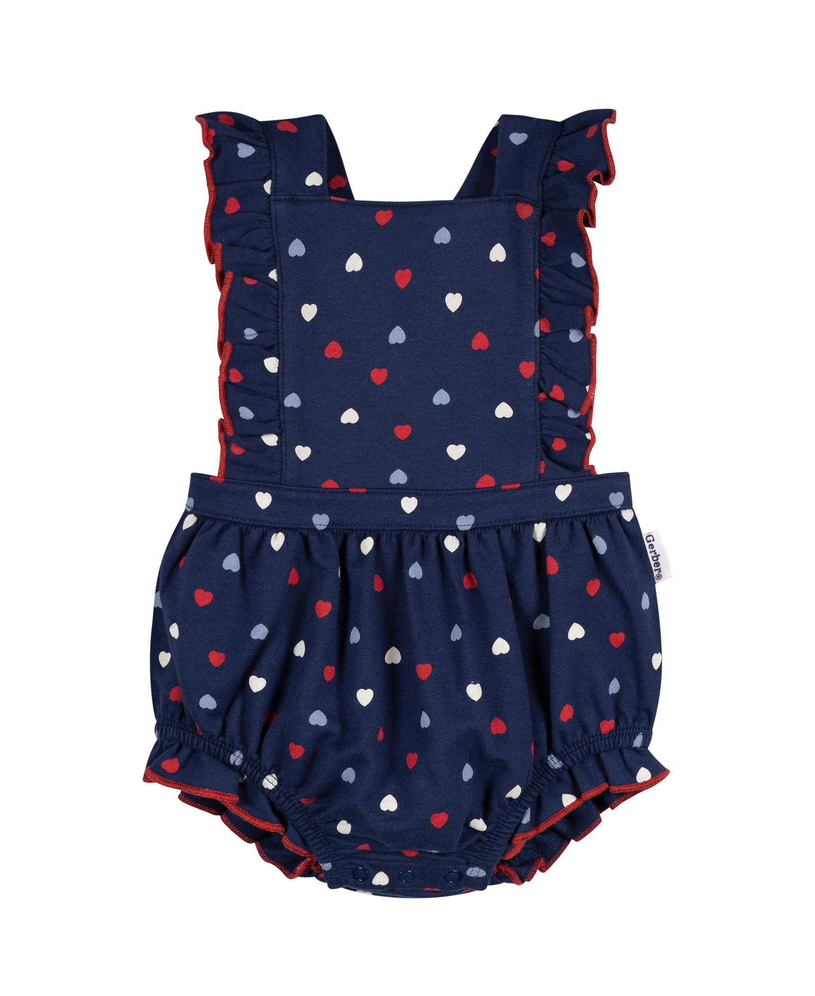 Gerber Baby Boys Ruffle Strap Bubble Romper.
