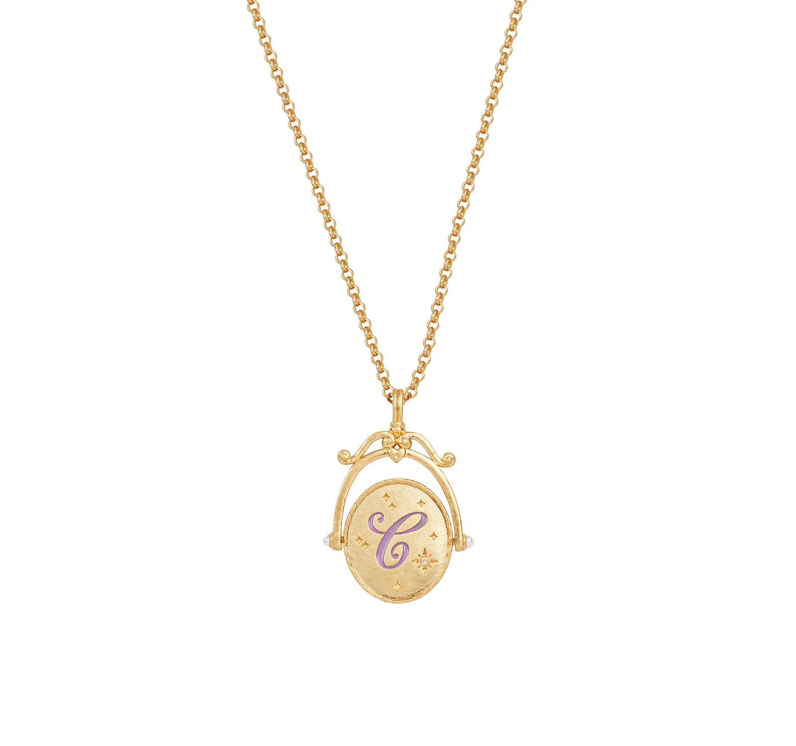 Подвеска Fable England C Initial Cornflower Gold Spinner Chain в виде цепочки
