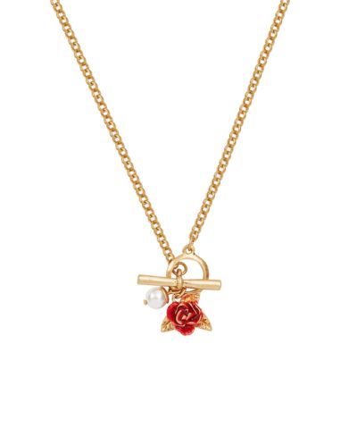 Ожерелье Fable England English Rose Pearl Gold Chain