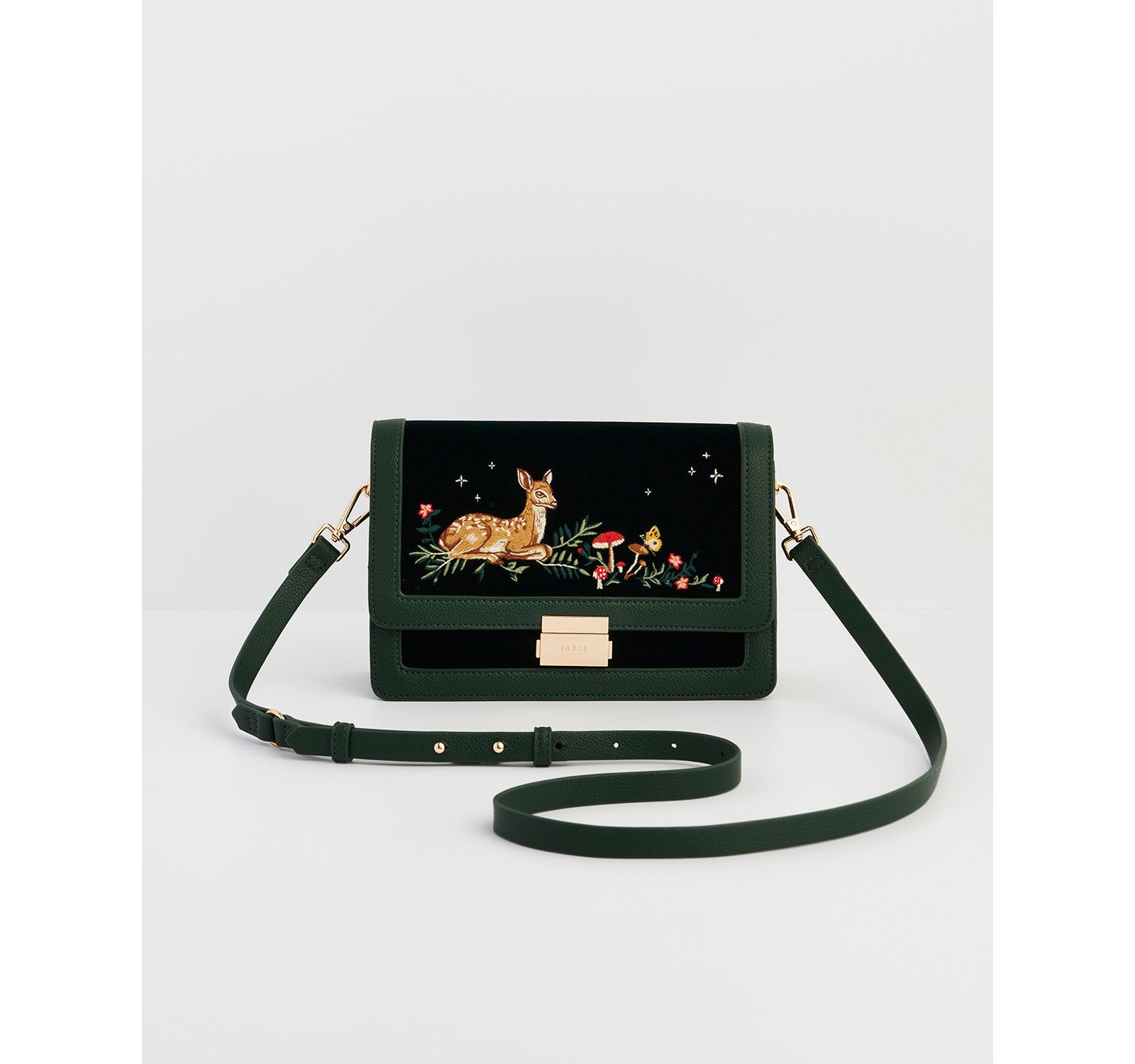 Кроссбоди сумка Fable England Fawn Embroidered