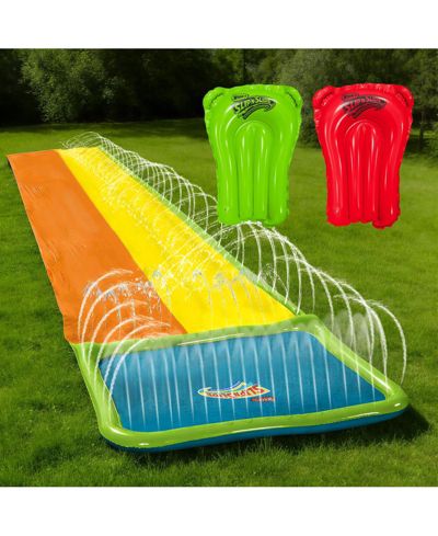 Водная горка Slip N Slide, 18 футов, для детей, с двумя полосами, включает 2 бодиборда