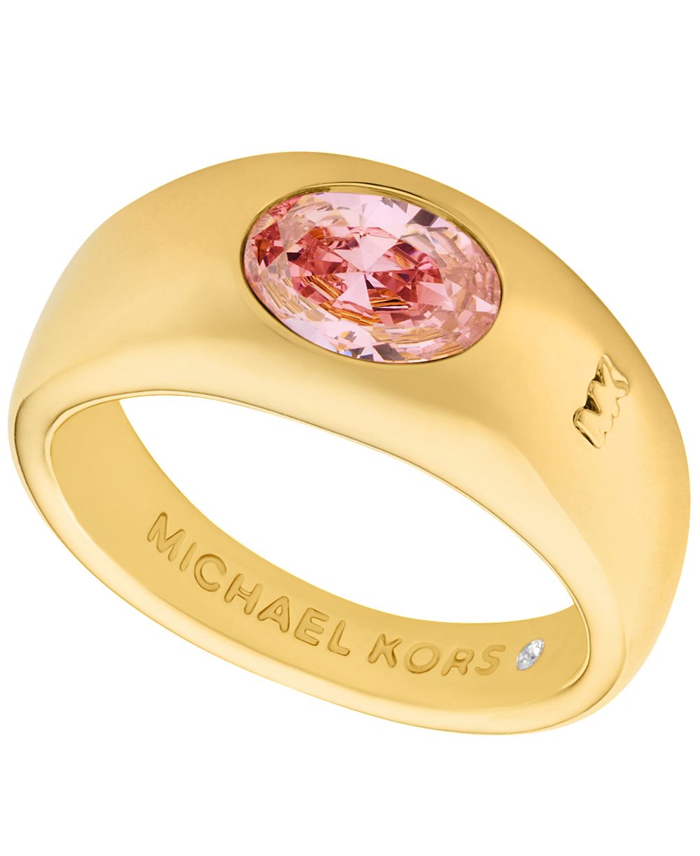 Кольцо-печатка Michael Kors с овальным камнем