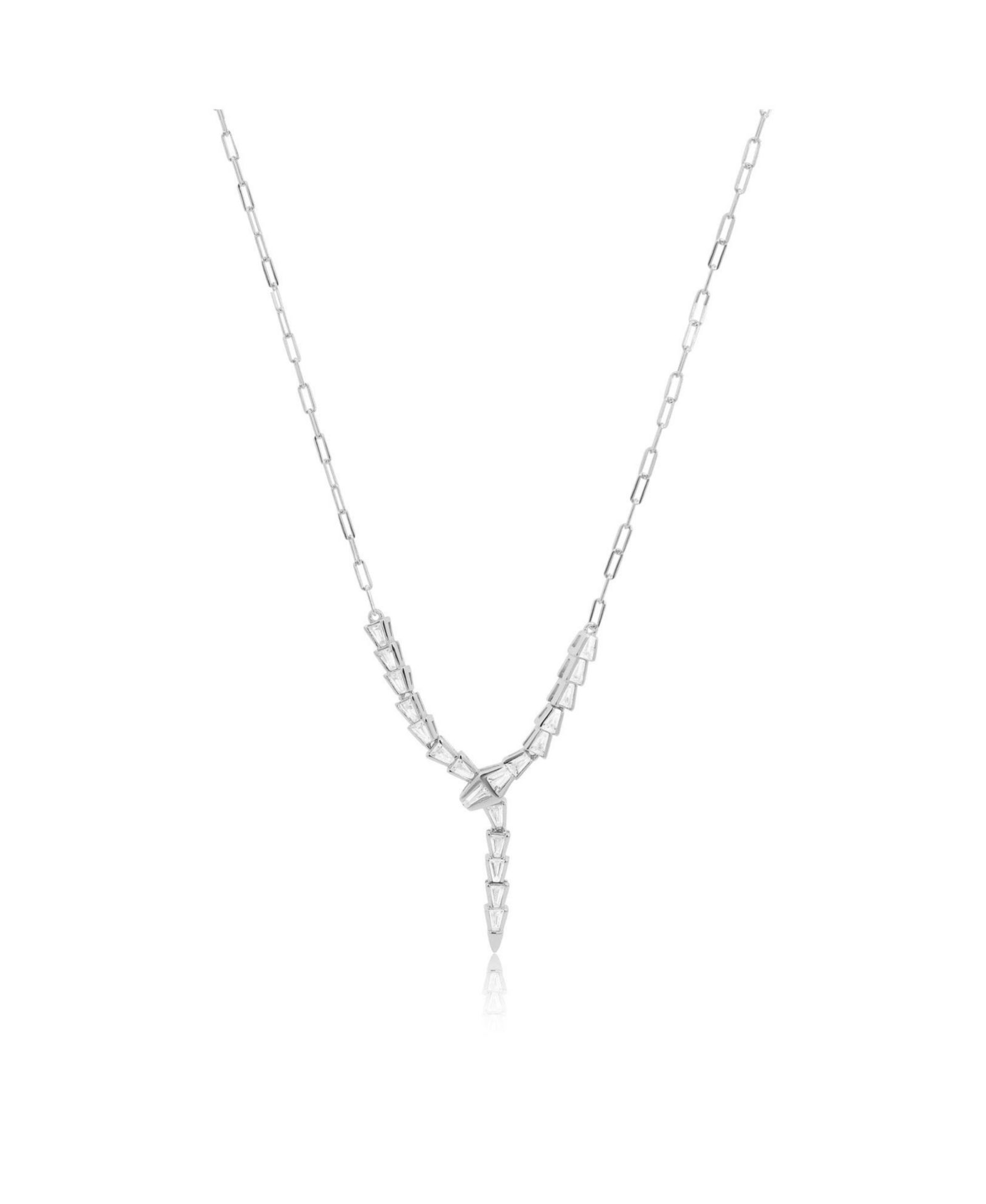 Ожерелье The Lovery CZ Snake Lariat из стерлингового серебра