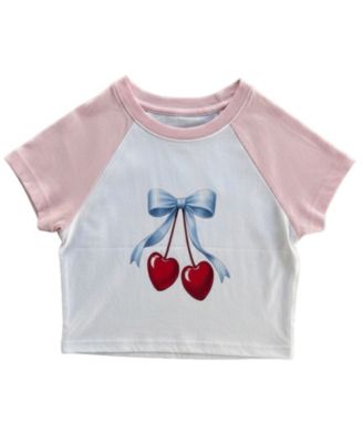Детская футболка With Jules 7-16 Print Raglan Sleeve Crewneck