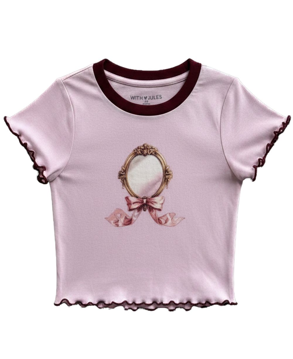 Футболка With Jules Girls' 7-16 Mirror Graphic Crewneck Short-Sleeve
