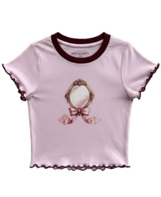 Футболка With Jules Girls' 7-16 Mirror Graphic Crewneck Short-Sleeve