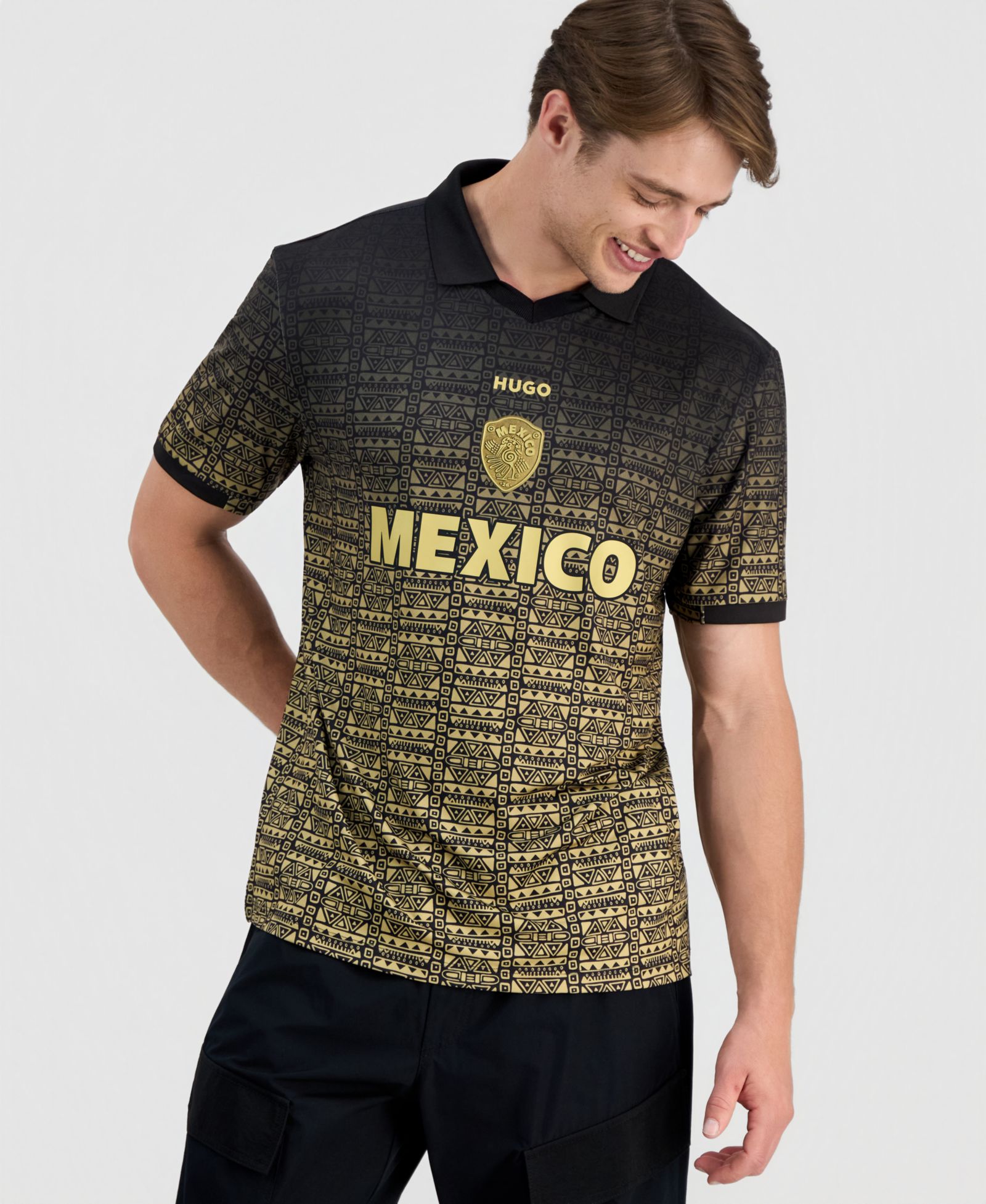 HUGO by Hugo Boss Men's Relaxed Fit Mexico Football Polo Jersey