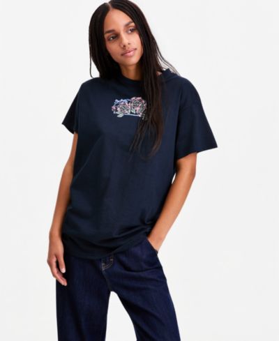 Детская футболка Rebellious One Juniors' Cotton Rose Vibes Boyfriend Tee