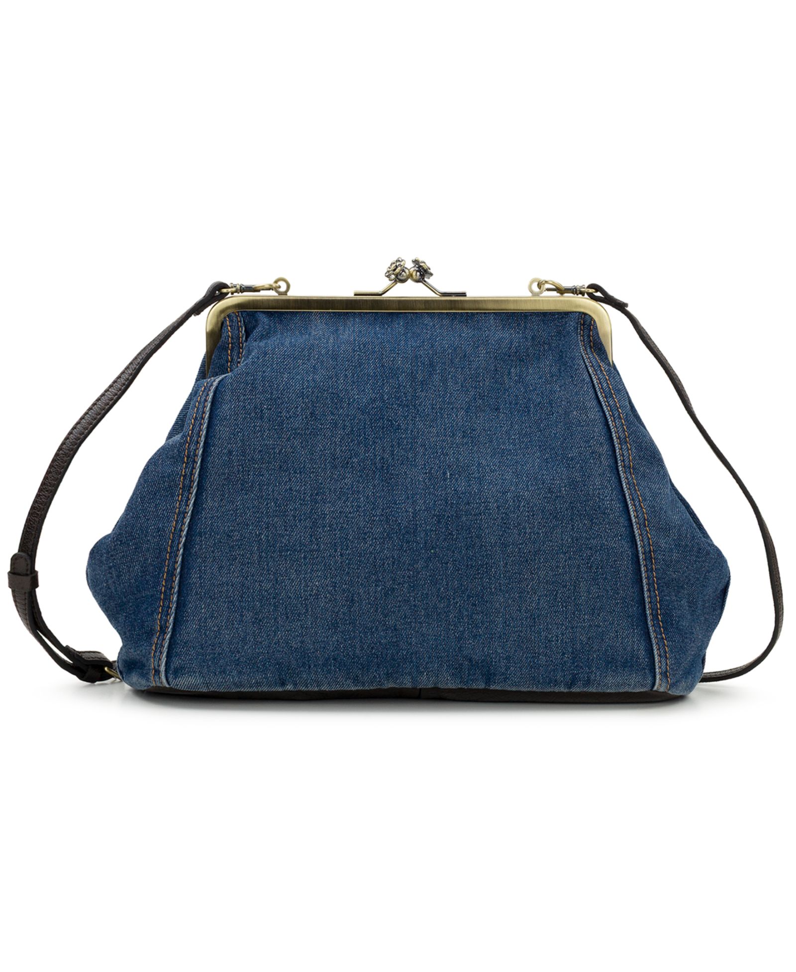 Patricia Nash Vivienne Medium Denim Frame Clutch Bag