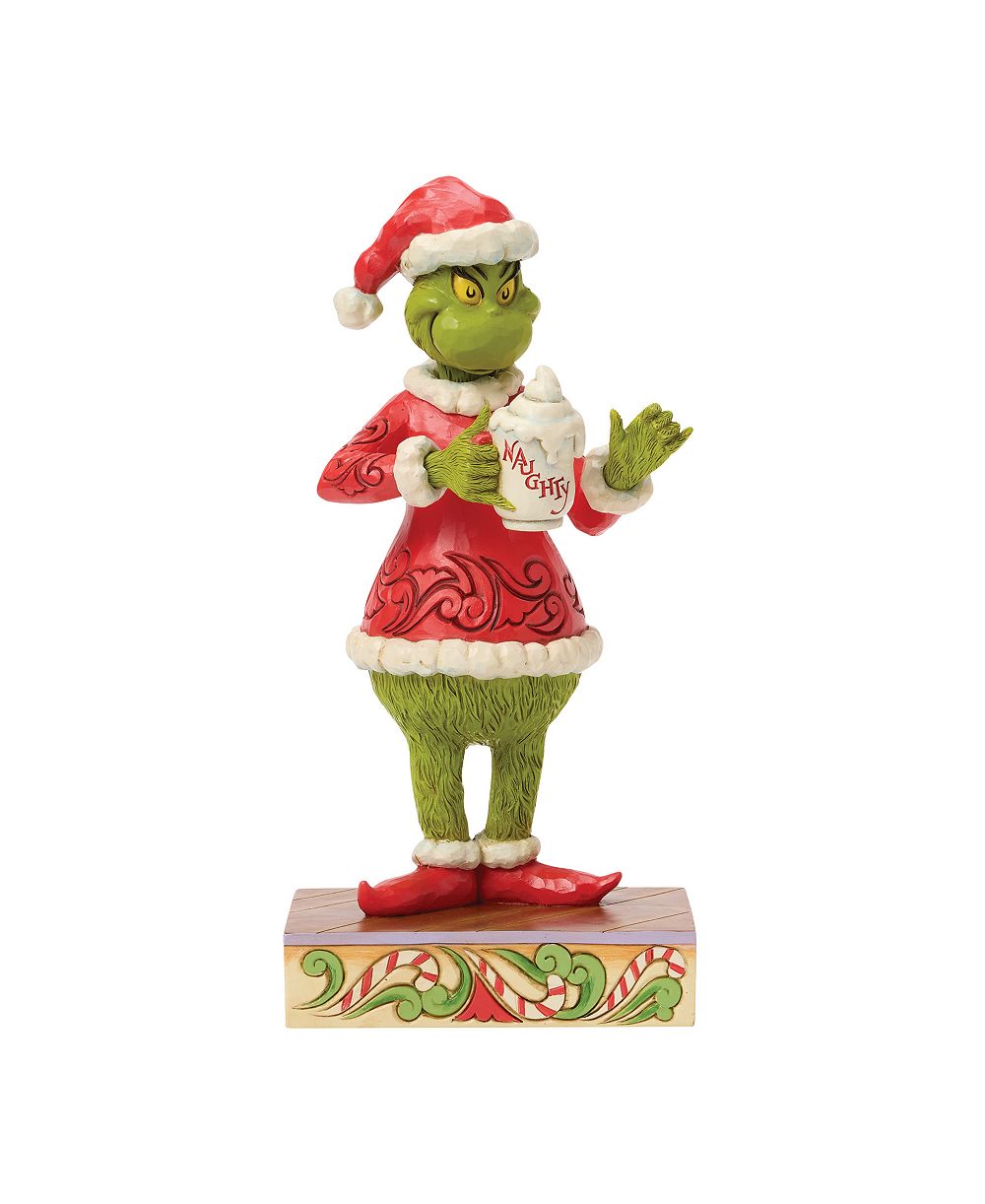Фигурка Jim Shore Grinch с кружкой горячего шоколада