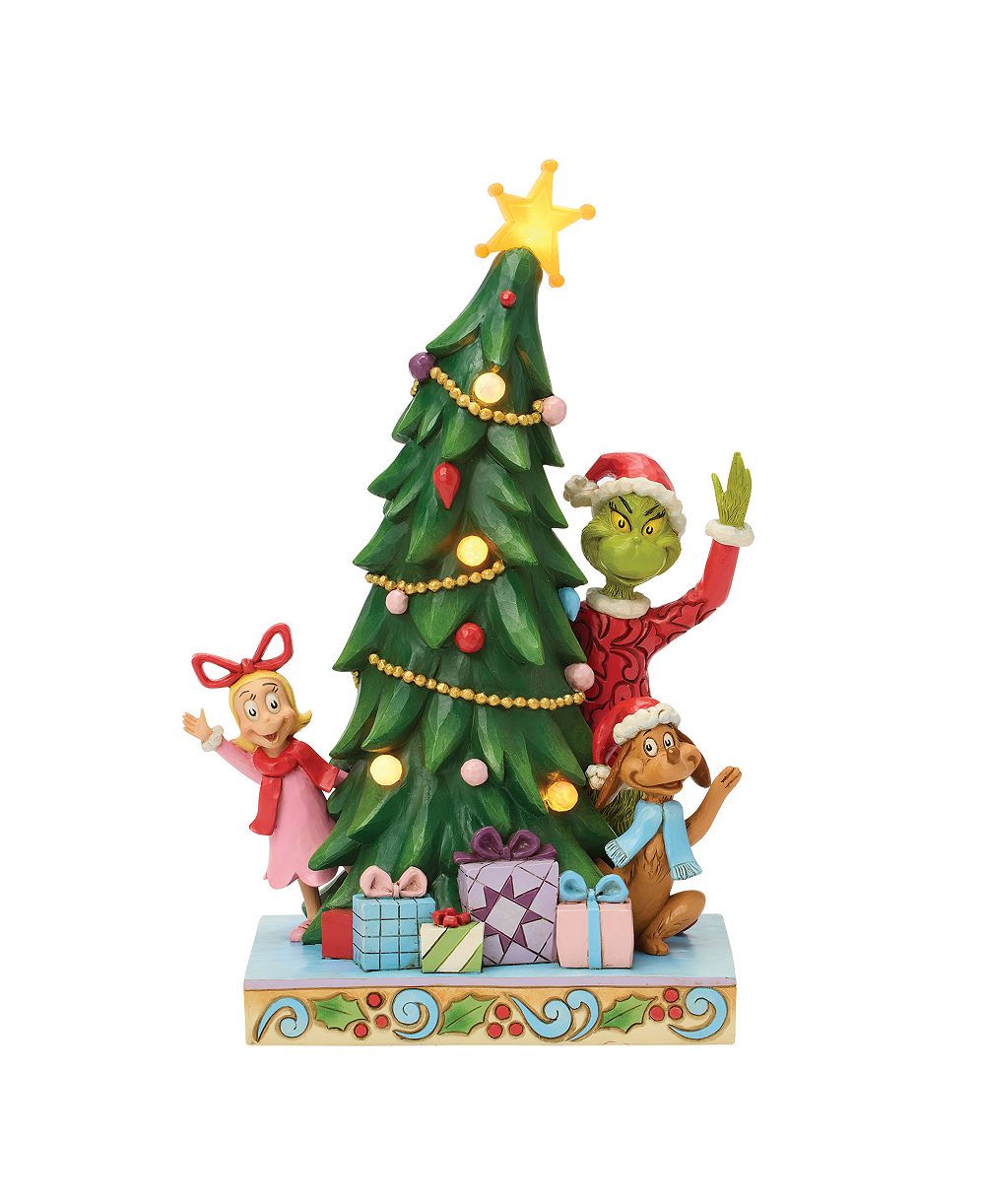 Фигурка Jim Shore Grinch, Cindy and Max Peeking