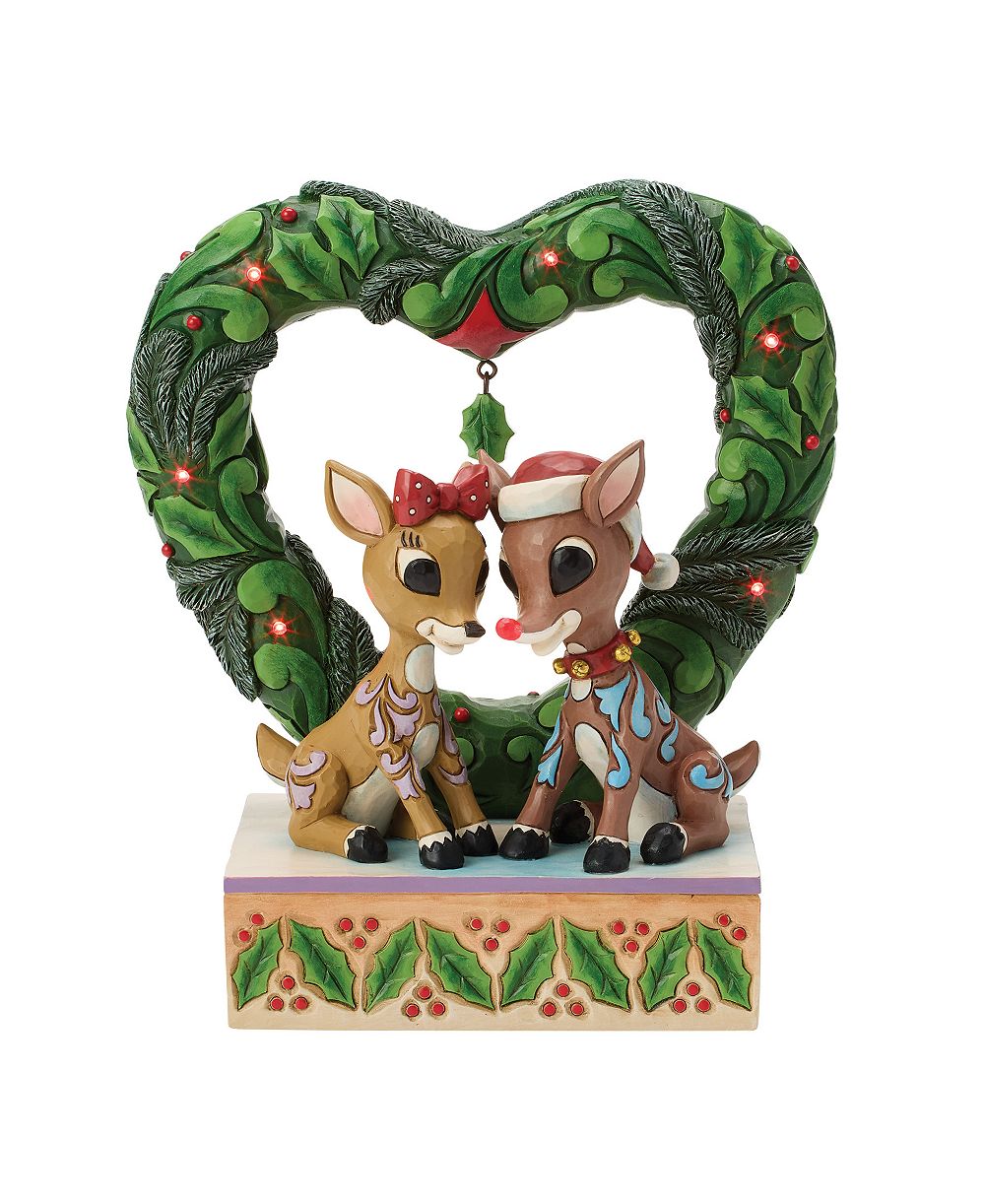 Jim Shore Rudolph фигурка-венчик Рудольф и Кларис
