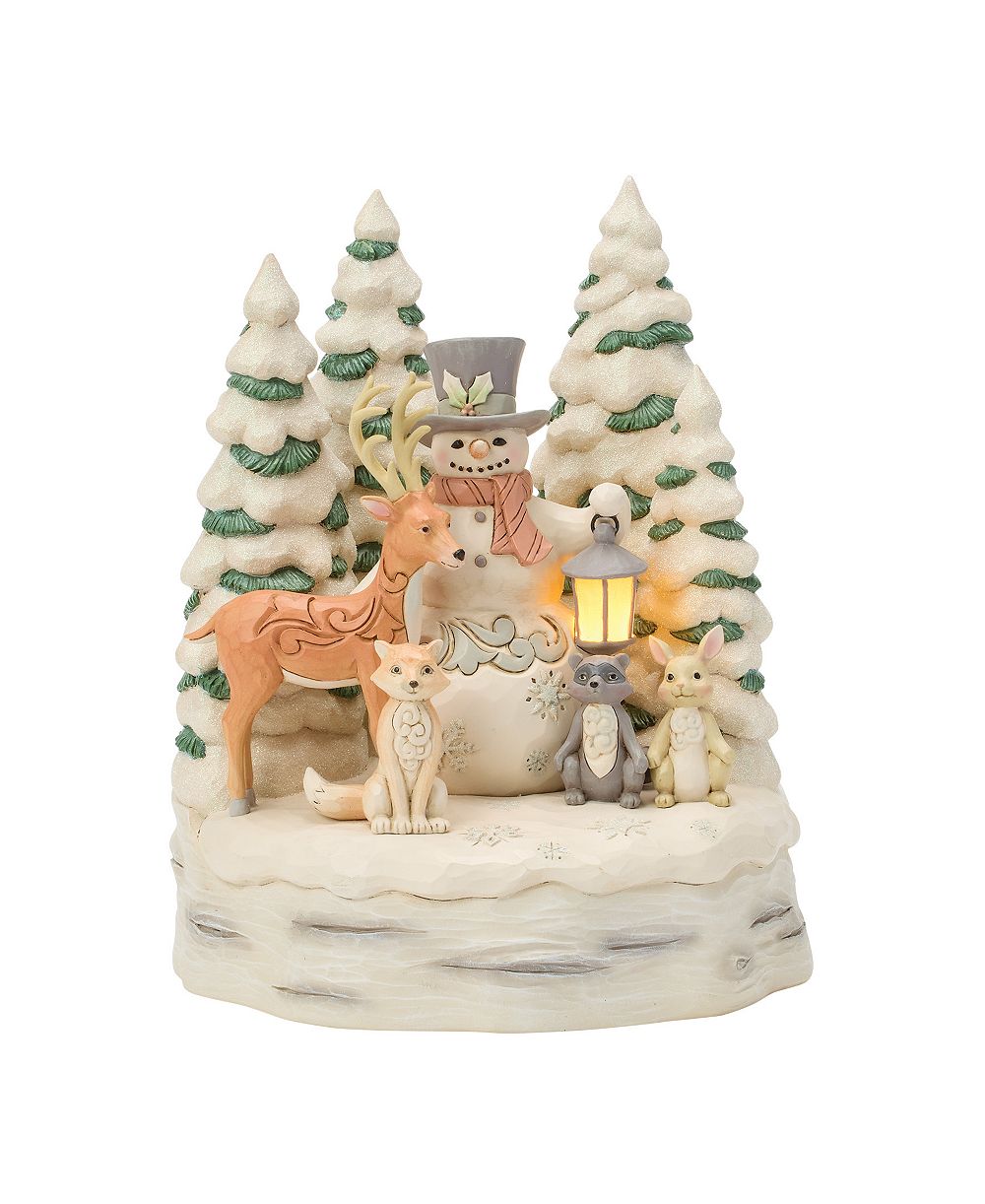 Фигурка Jim Shore Heartwood Creek Woodland Snowman с лесными друзьями