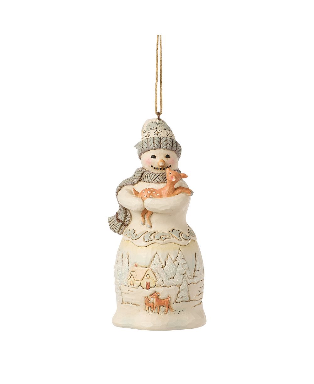 Украшение Jim Shore Heartwood Creek Woodland Snowman Holding Fawn