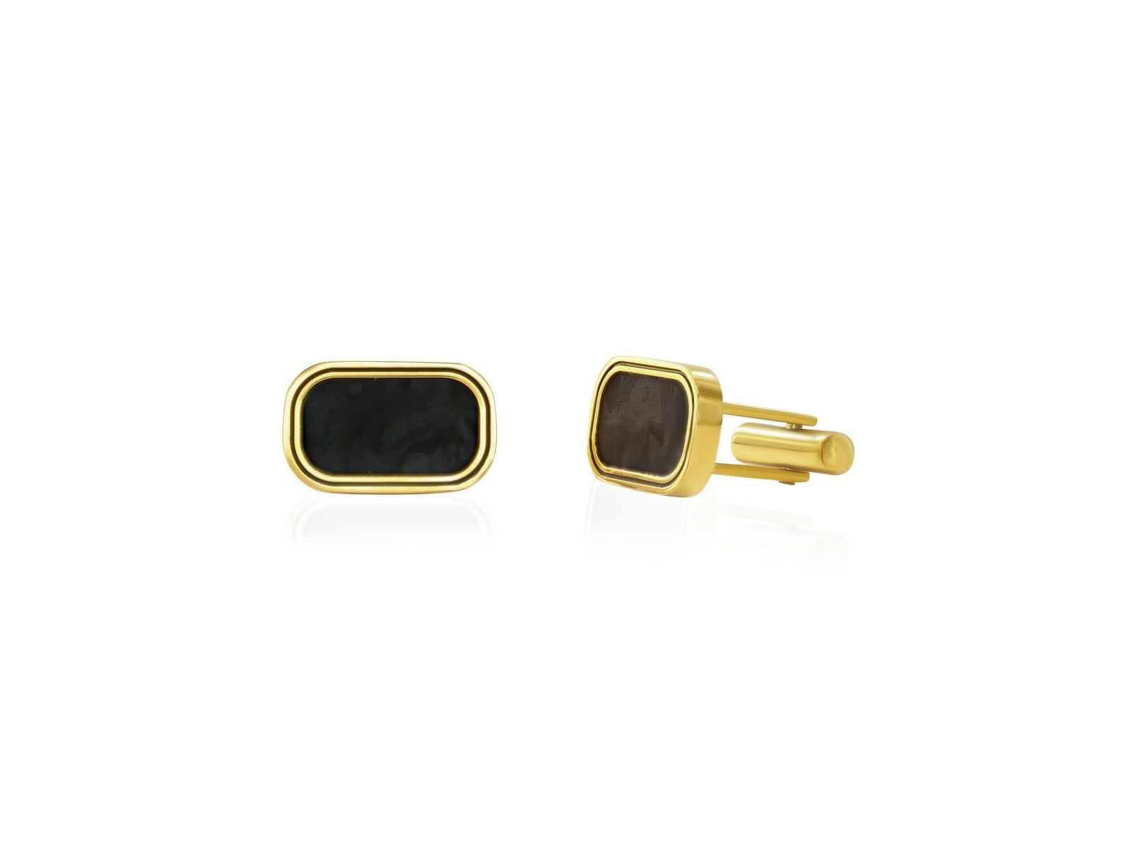 Запонки Metallo Stainless Steel, Carbon Fiber
