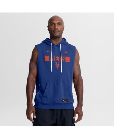 Мужское худи Nike Royal New York Mets Authentic Collection Standard Issue Dri-FIT Sleeveless Hoodie