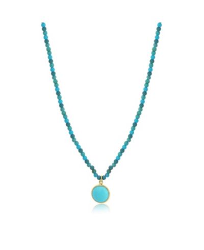 Ожерелье The Lovery Turquoise Bead Bezel 14K Yellow Gold