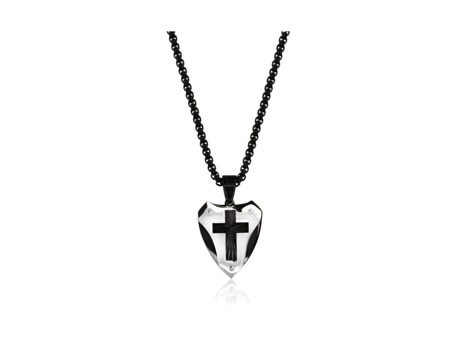Ожерелье Metallo из нержавеющей стали, D-C Cross Triangle