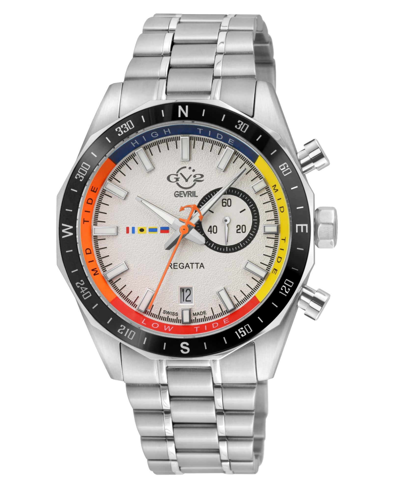 Мужские часы GV2 by Gevril Regatta Swiss Quartz Bracelet Watch