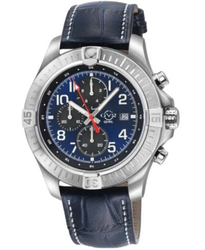 Мужские часы GV2 by Gevril T38 Swiss Quartz Italian Leather Strap