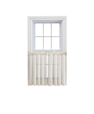 Ellis Curtain Cotton Voile Rod Pocket Tailored Tier Pair for Windows
